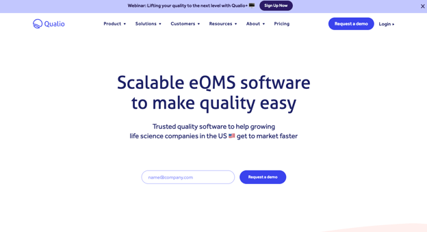 Qualio website