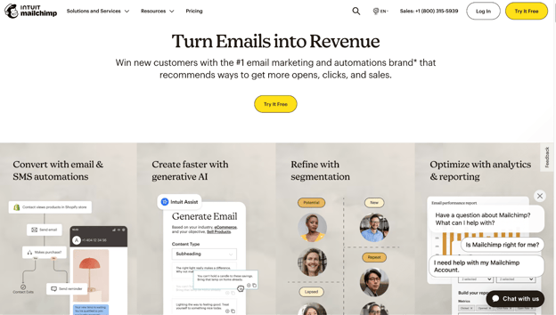 Mailchimp website