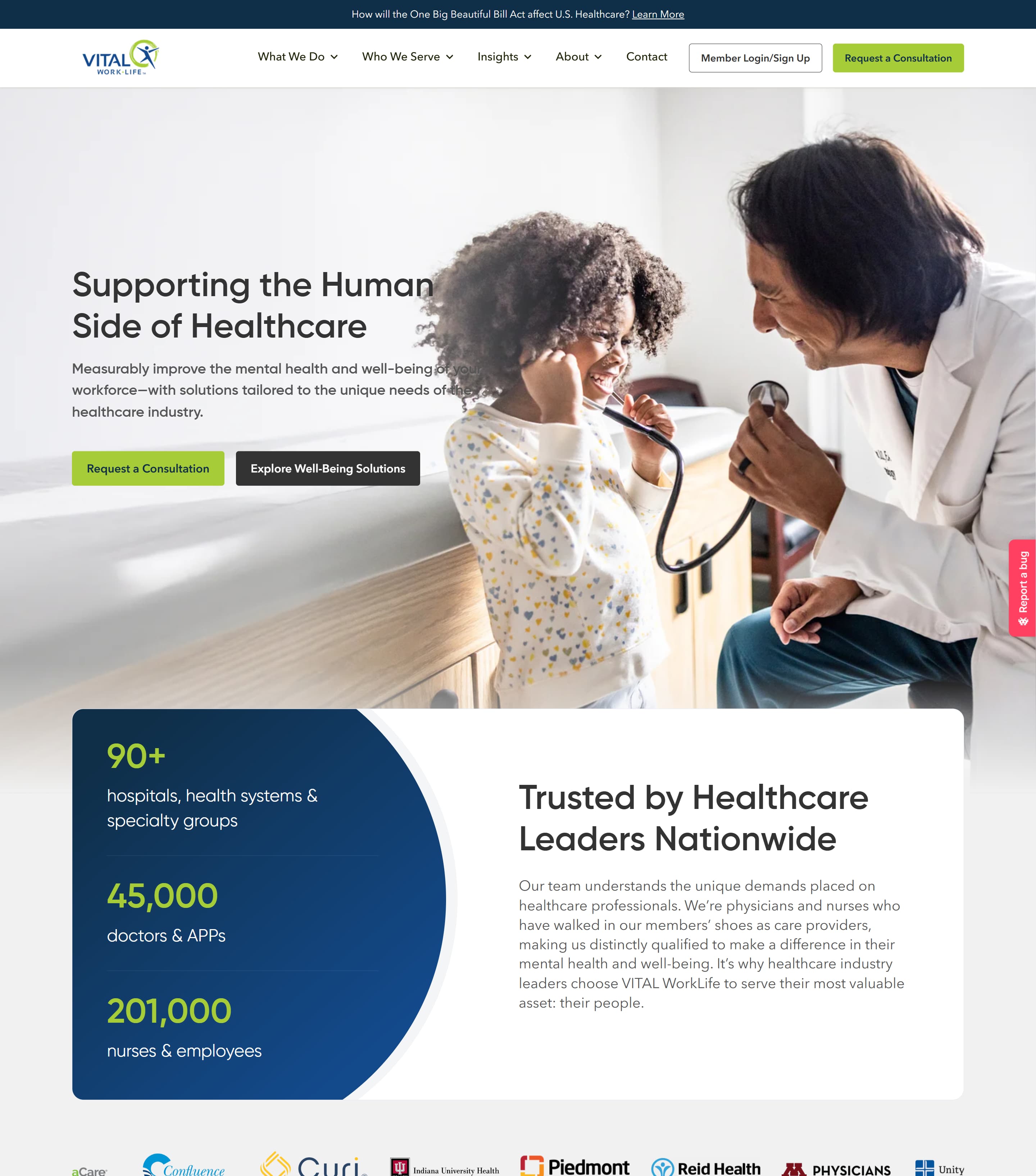 VITAL WorkLife website image