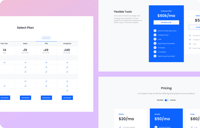Pricing modules