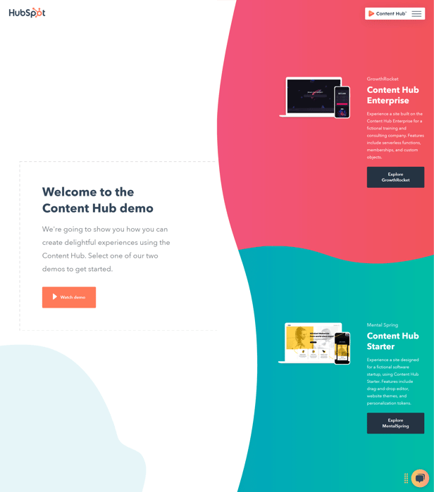 Content Hub Demo website image