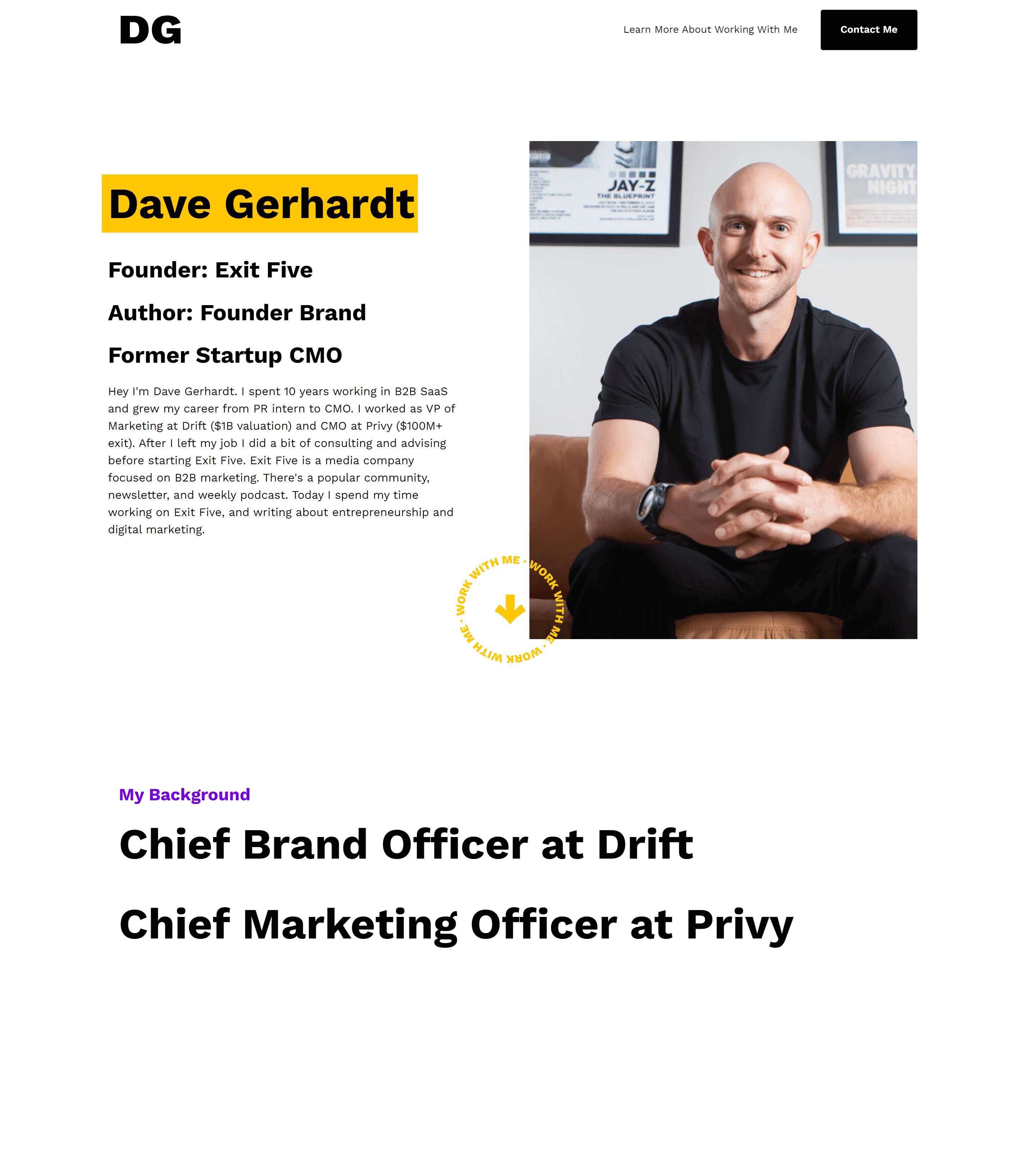 Dave Gerhardt website image