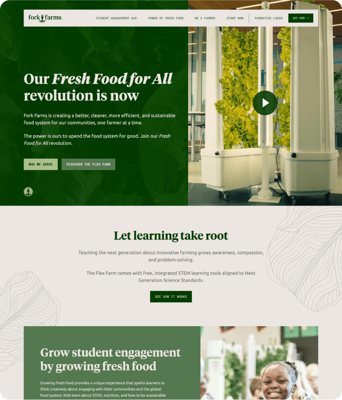 Fork Farms website image