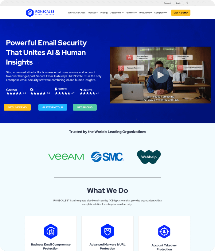 IRONSCALES website image