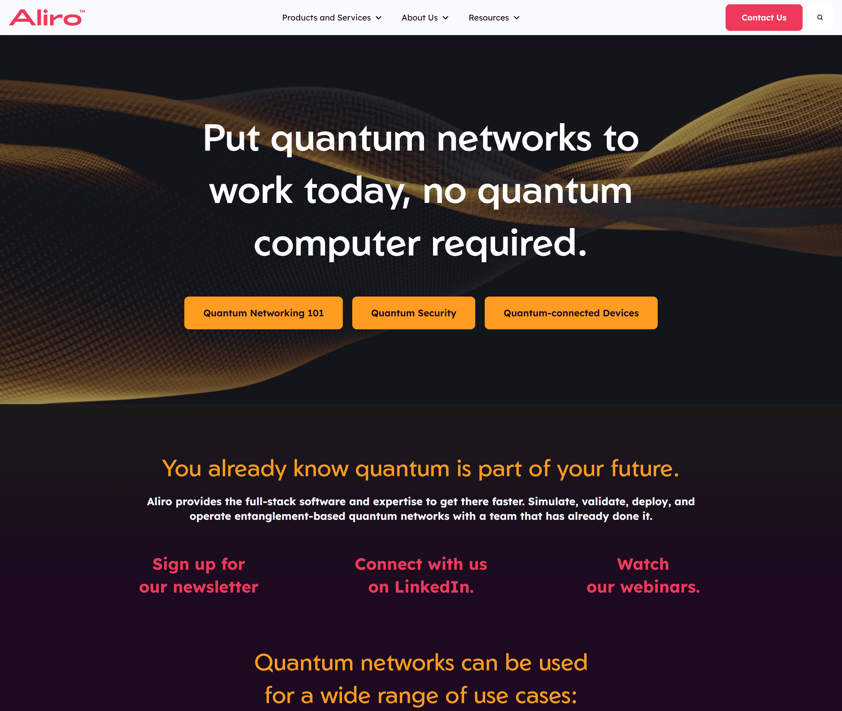 Aliro website image