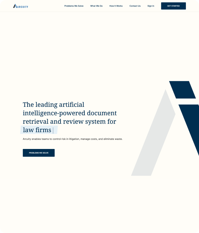 Arcuity website image