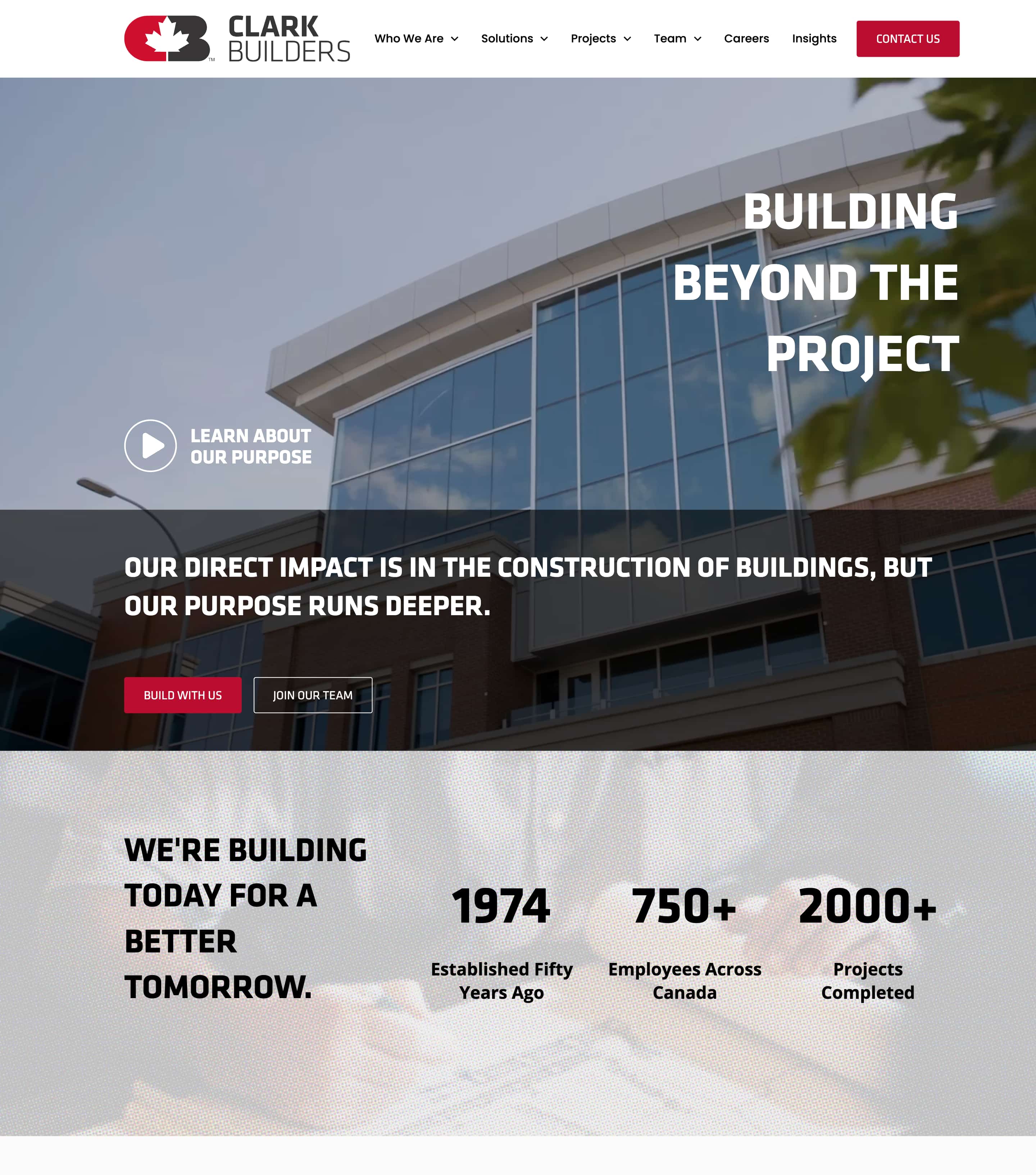 Clark Builders website image