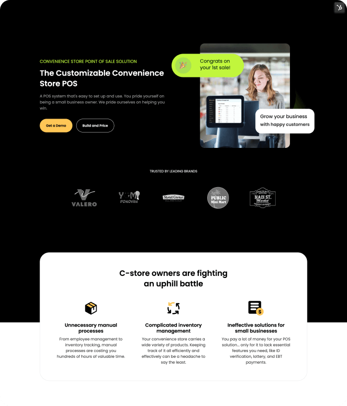 C-Store POS website image