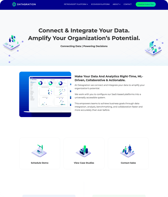Datagration website image