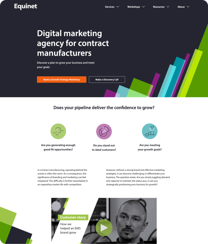 Equinet Media website image