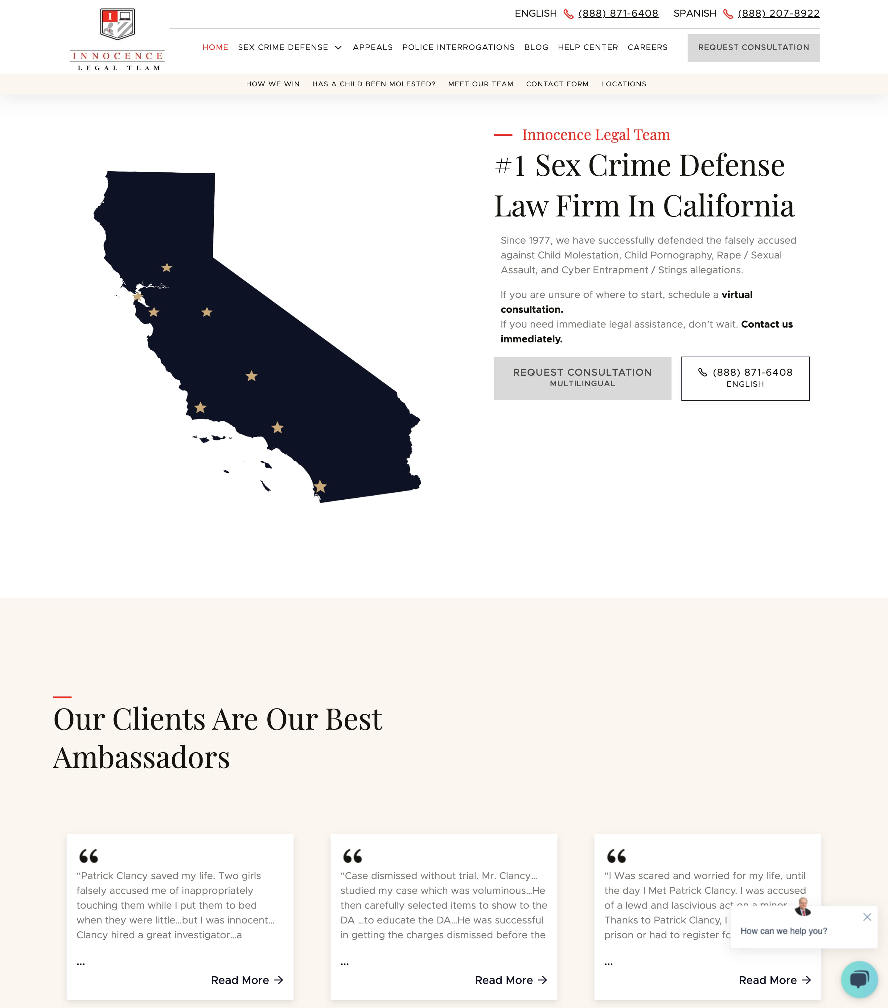 Innocence Legal Team website image