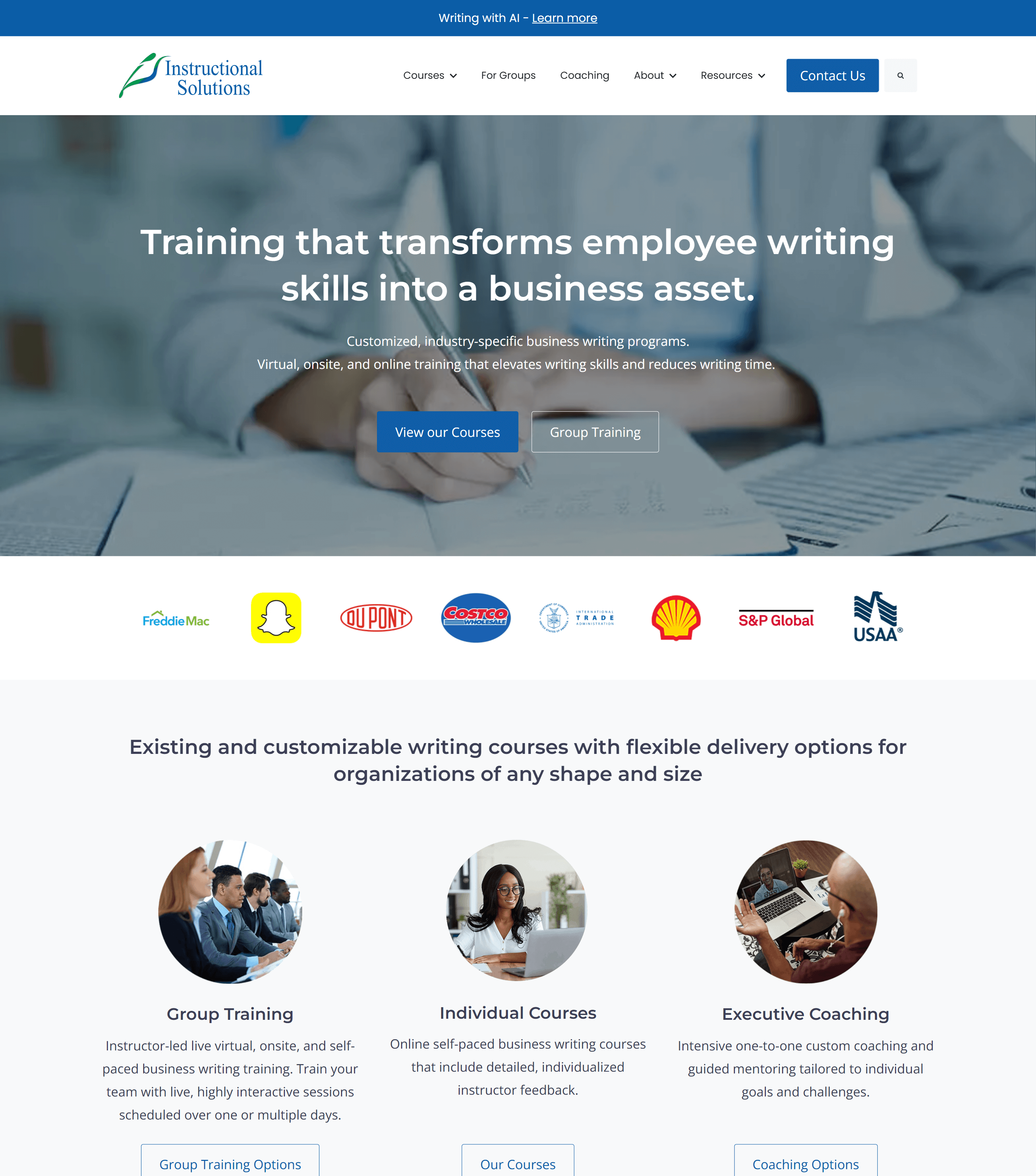 Instructional Solutions website image