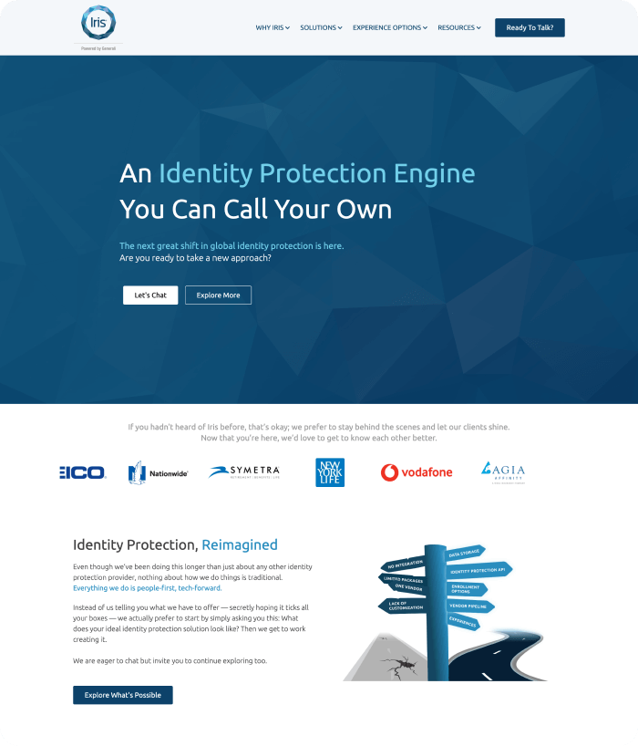 Iris® Powered by Generali website image