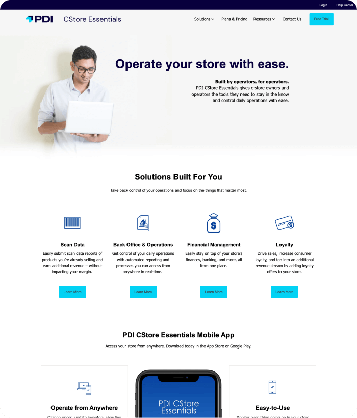 PDI CStore Essentials website image