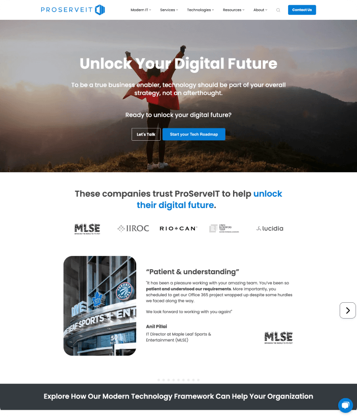 Proserve it website image