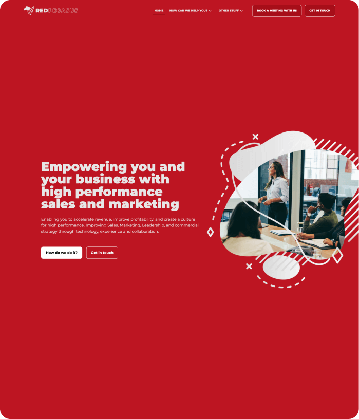 Red Pegasus website image