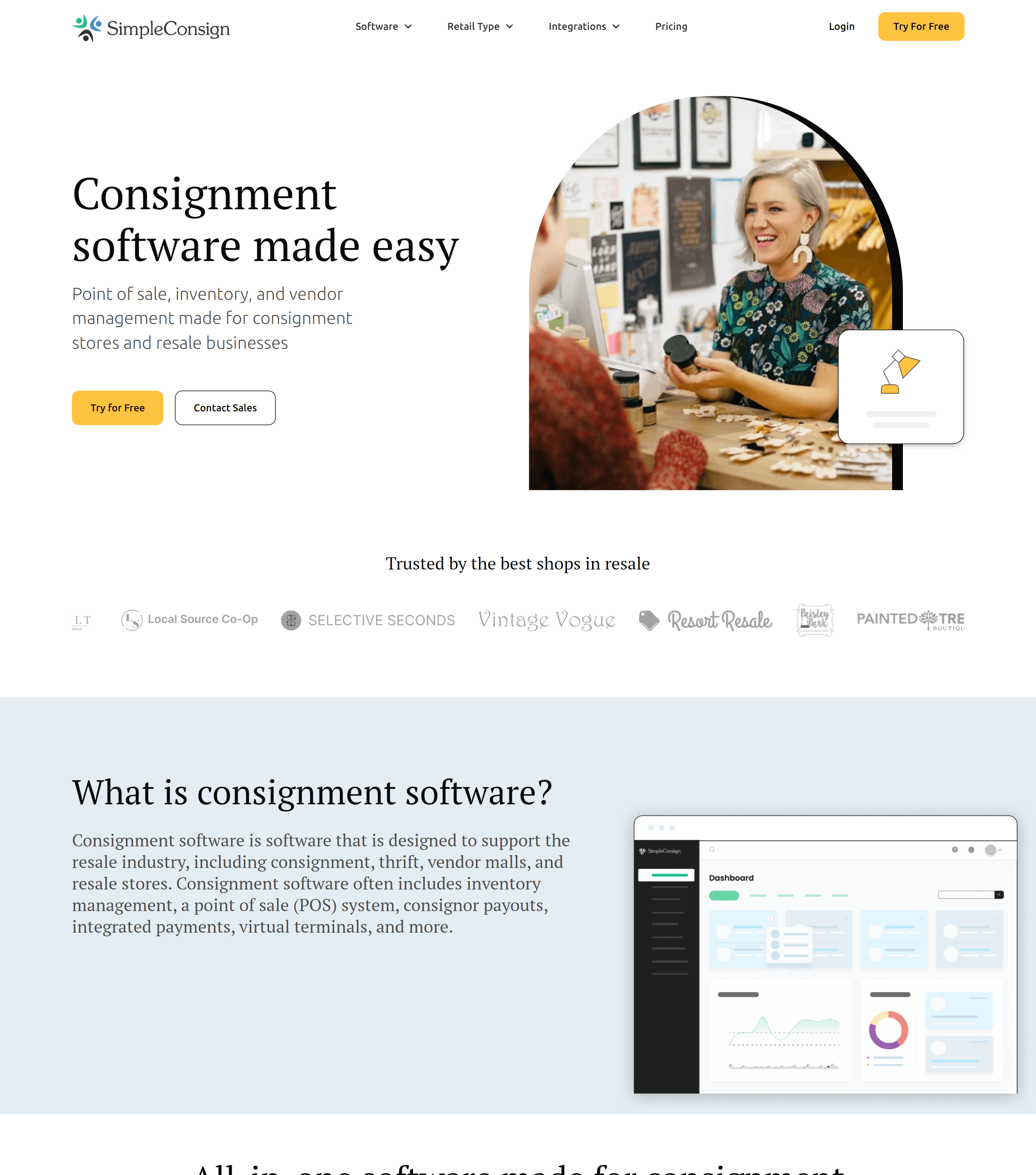 SimpleConsign website image