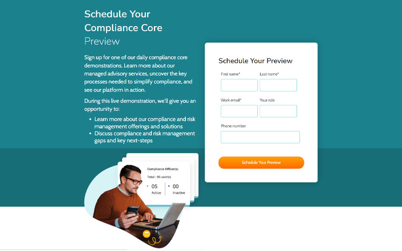 Compliance Core Landing Page